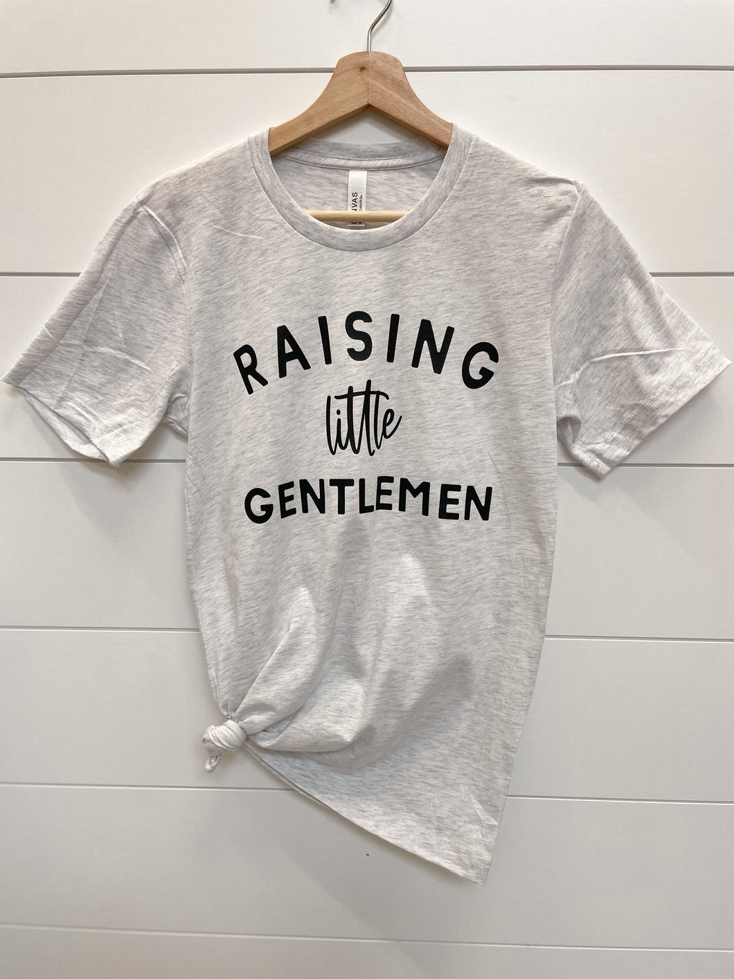 Raising Little Gentlemen | Ash Grey Short Sleeve Tee