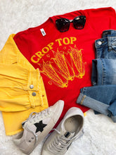 Load image into Gallery viewer, Crop Top | Red and Gold Cropped Graphic Tee
