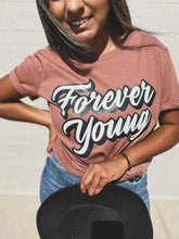 Load image into Gallery viewer, Forever Young | Women&#39;s Chestnut Tee
