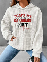 Load image into Gallery viewer, Slogan Graphic Drawstring Hoodie with Pocket
