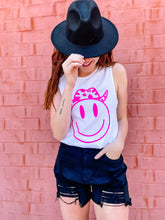 Load image into Gallery viewer, Cowboy Happy Face | Women&#39;s Muscle Tank
