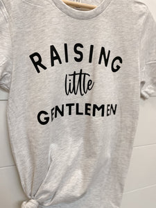 Raising Little Gentlemen | Ash Grey Short Sleeve Tee