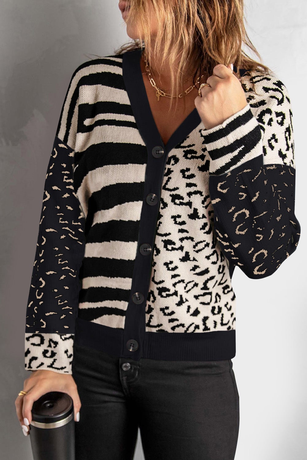 Animal Print Cardigan