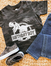 Load image into Gallery viewer, Birthday Boy Dino | Boy&#39;s Camo Graphic Tee
