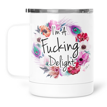 Load image into Gallery viewer, I&#39;m A Fucking Delight Mug With Lid
