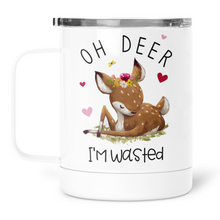 Load image into Gallery viewer, Oh Deer I&#39;m Wasted Mug With Lid
