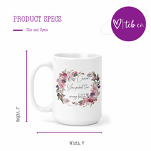 Load image into Gallery viewer, Dear Cancer You Picked The Wrong Bitch 15 Oz Ceramic Mug
