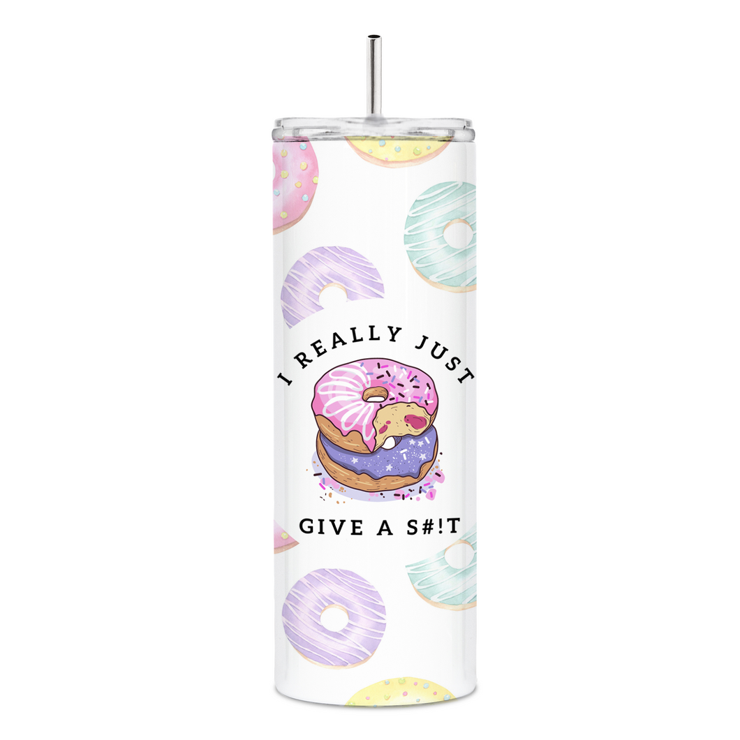Donut Give A Shit Skinny Tumbler