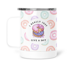 Load image into Gallery viewer, I Just Donut Give A Shit Mug With Lid
