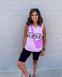 Because  KIDS | Women's Fit Bleach Racerback Tank { 2 Colors }