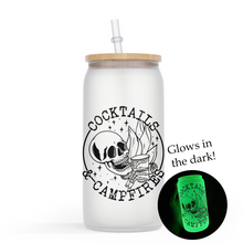 Load image into Gallery viewer, Cocktails And Campfires 16 Oz Glass Jar
