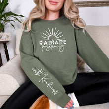 Load image into Gallery viewer, PREORDER: Radiate Positivity Graphic Sweatshirt in Three Colors
