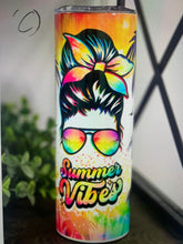 Load image into Gallery viewer, Groovy Summer Vibes 20oz Skinny Tumbler
