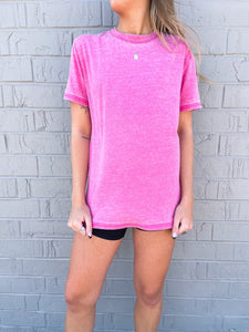 Swipe Left | Vintage Mineral Wash Boyfriend Tee | {various colors}