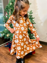 Load image into Gallery viewer, Call Me Cocoa | Girl&#39;s Long Sleeve Twirl Dress
