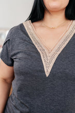 Load image into Gallery viewer, It's Elemental Lace Trim V-Neck Top
