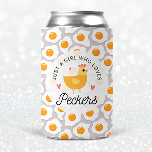 Just A Girl Who Loves Peckers Soft Can Cooler