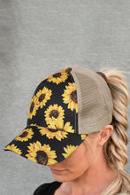 Load image into Gallery viewer, Sunflower Mesh Splicing Criss-Cross Hollow Out Baseball Cap
