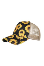 Load image into Gallery viewer, Sunflower Mesh Splicing Criss-Cross Hollow Out Baseball Cap
