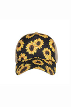 Load image into Gallery viewer, Sunflower Mesh Splicing Criss-Cross Hollow Out Baseball Cap
