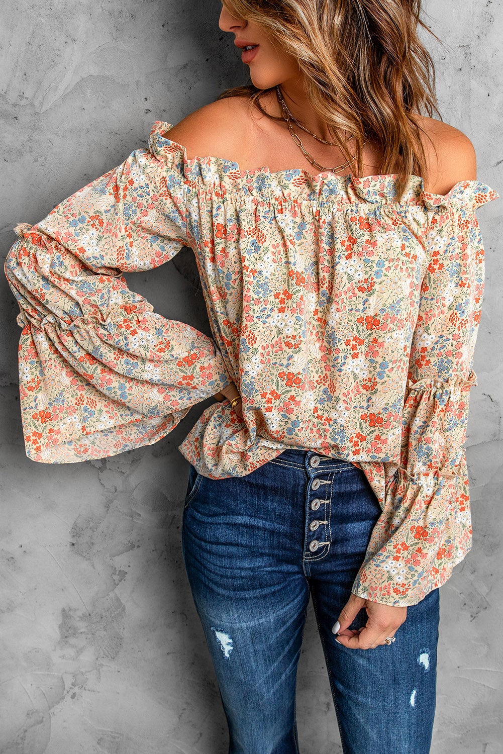 Floral Off the Shoulder Blouse