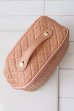 Load image into Gallery viewer, Large Capacity Quilted Makeup Bag in Pink
