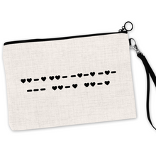 Load image into Gallery viewer, Morse Code Fuck Off Cosmetic Bag
