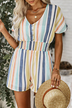 Load image into Gallery viewer, Multicolor Striped Romper
