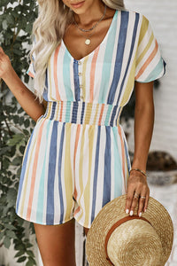 Multicolor Striped Romper