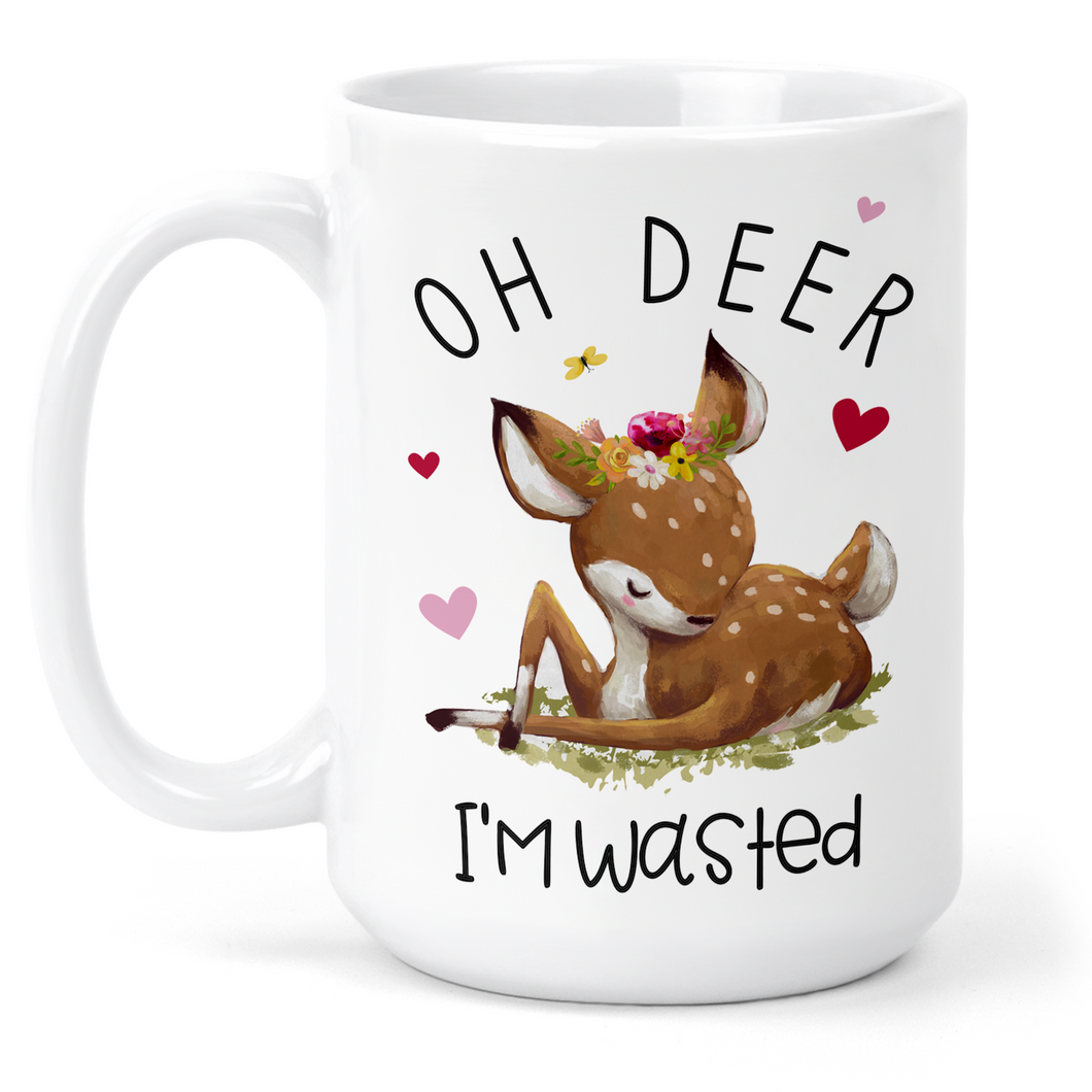 Oh Deer I'm Wasted 15 Oz Ceramic Mug