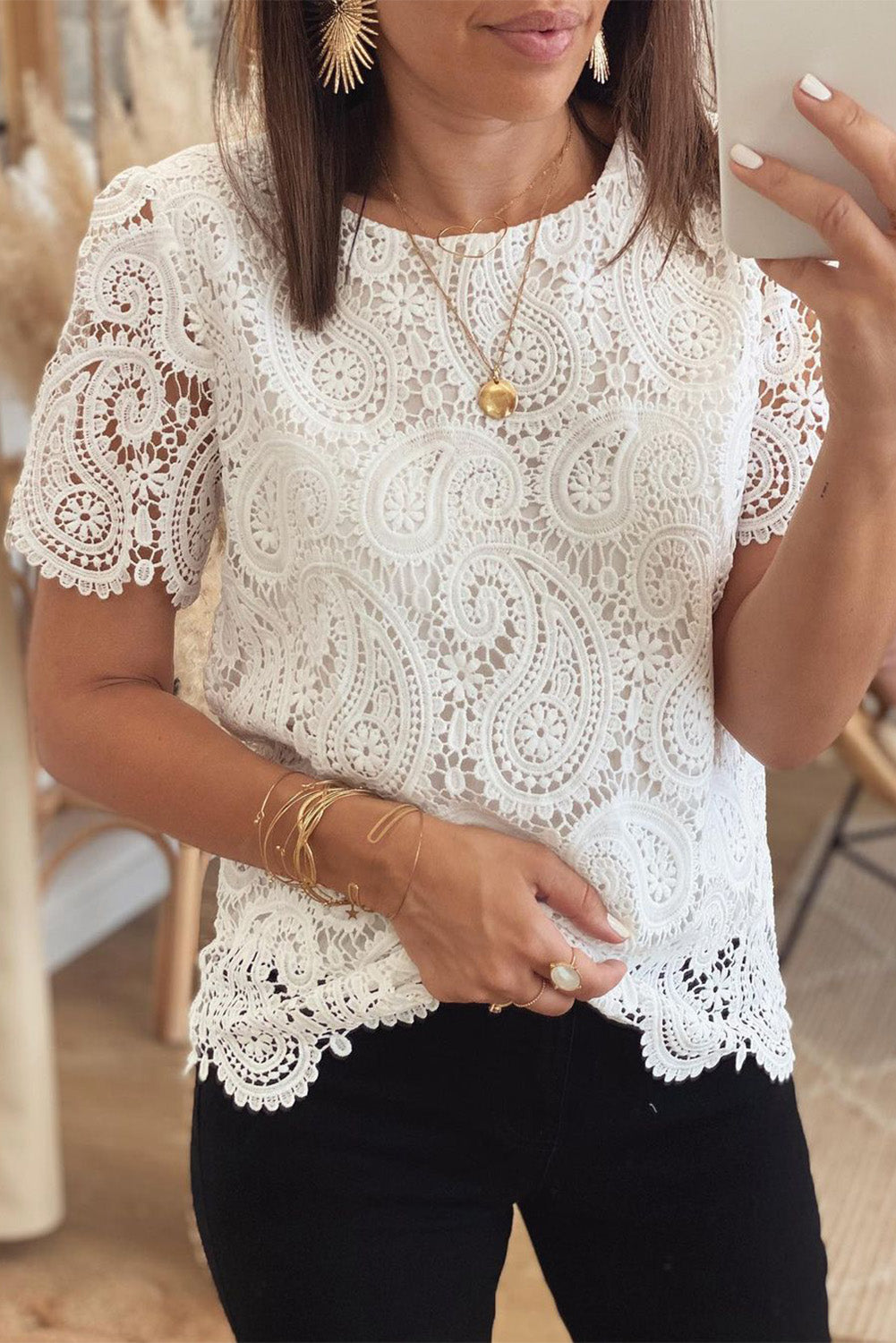 Paisley Lace Blouse