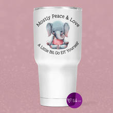 Load image into Gallery viewer, Mostly Peace And Love 30 Oz Wide Tumbler
