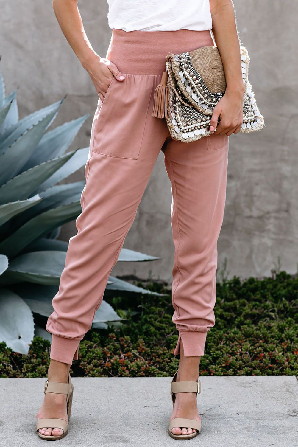 Blush Pocketed Joggers