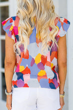 Load image into Gallery viewer, Ruffle Cap Sleeve Top - Red Multi
