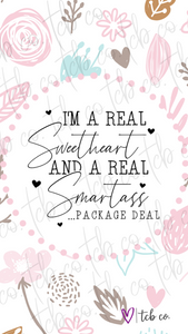 Sweetheart Smartass Phone Wallpaper (Digital Download)