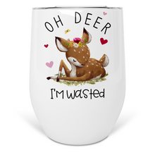 Load image into Gallery viewer, Oh Deer I&#39;m Wasted Wine Tumbler
