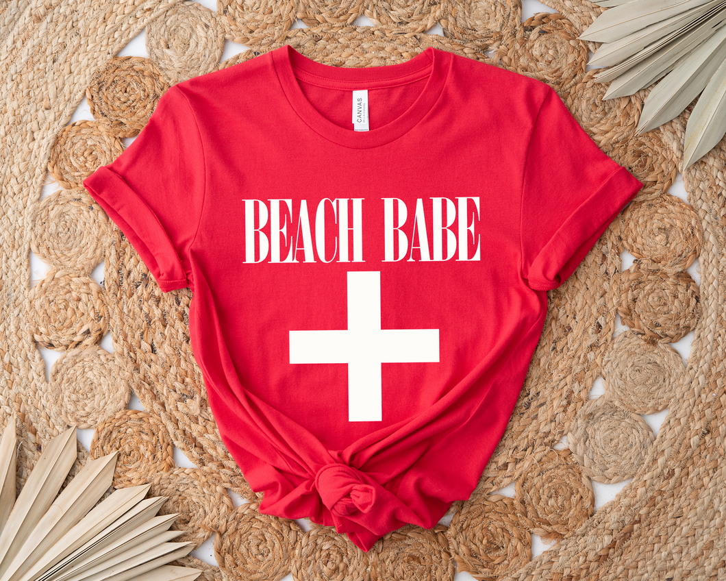 Beach Babe Red Graphic Tee