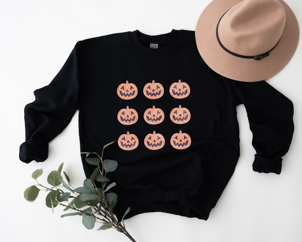 Pumpkin Collage Black Sweatshirt