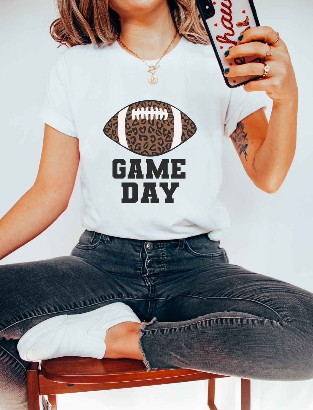 Game Day White Graphic Tee