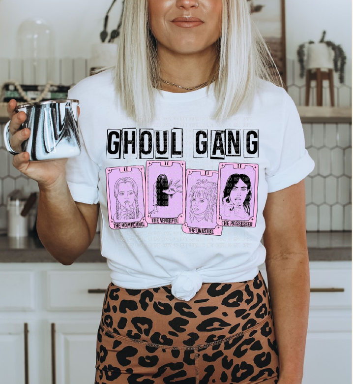 Ghoul Gang White Graphic Tee