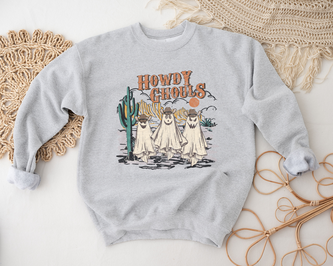 Howdy Ghouls Ash Grey Sweatshirt