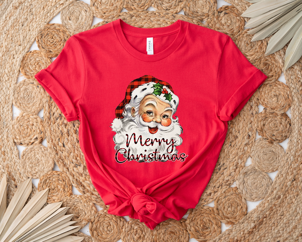 Merry Christmas Santa Red Graphic Tee
