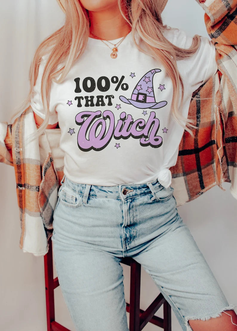 100% That Witch White Graphic Tee